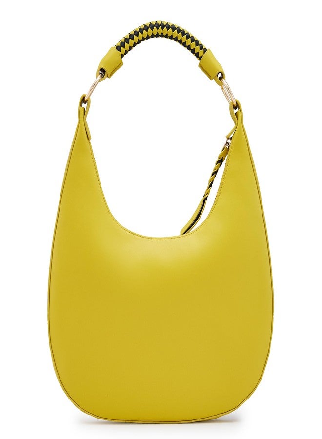 كابريس حقيبة كابريس ميندي هوبو، متوسطة الحجم | حقيبة كتف أنيقة للنساء مزودة بحزام كتف وسحاب إغلاق آمن، وشعار معدني فاخر | مثالية للاستخدام اليومي والمناسبات غير الرسمية (لون أخضر ليموني) - Image 2